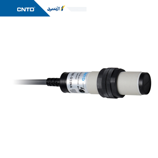 تصویر  سنسور نوری قطر 18mm فاصله دید 30cm (قابل تنظیم) خروجی NPN نوع دیفیوزر مدل CGY18E-D30NC