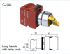 تصویر  کلید فرمان دو طرفه چراغدار قطر 22mm مدل C2SIL-F3-Y