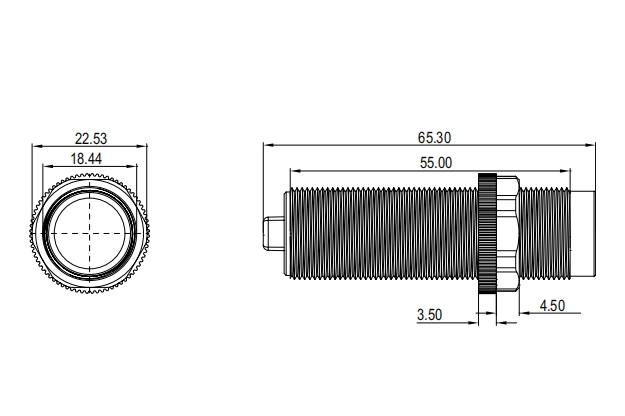 سنسور خازنی استوانه ای قطر 18mm فاصله دید 8mm خروجی PNP NC - تصویر 2